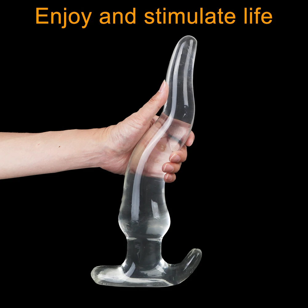 Huge Long Prostate Massager 5 Size Anus Dilator Sex Toys For Women Men Gay Vagina Stimulator Sofe TPE Crystal Anal Plug view 3