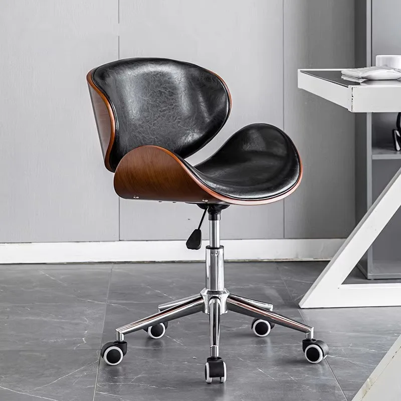 

Solid Wood Computer Chair Backrest Home Comfortable Long-term Sitting Second-hand Study Chair Net Celebrity Lift Swivel Chair
