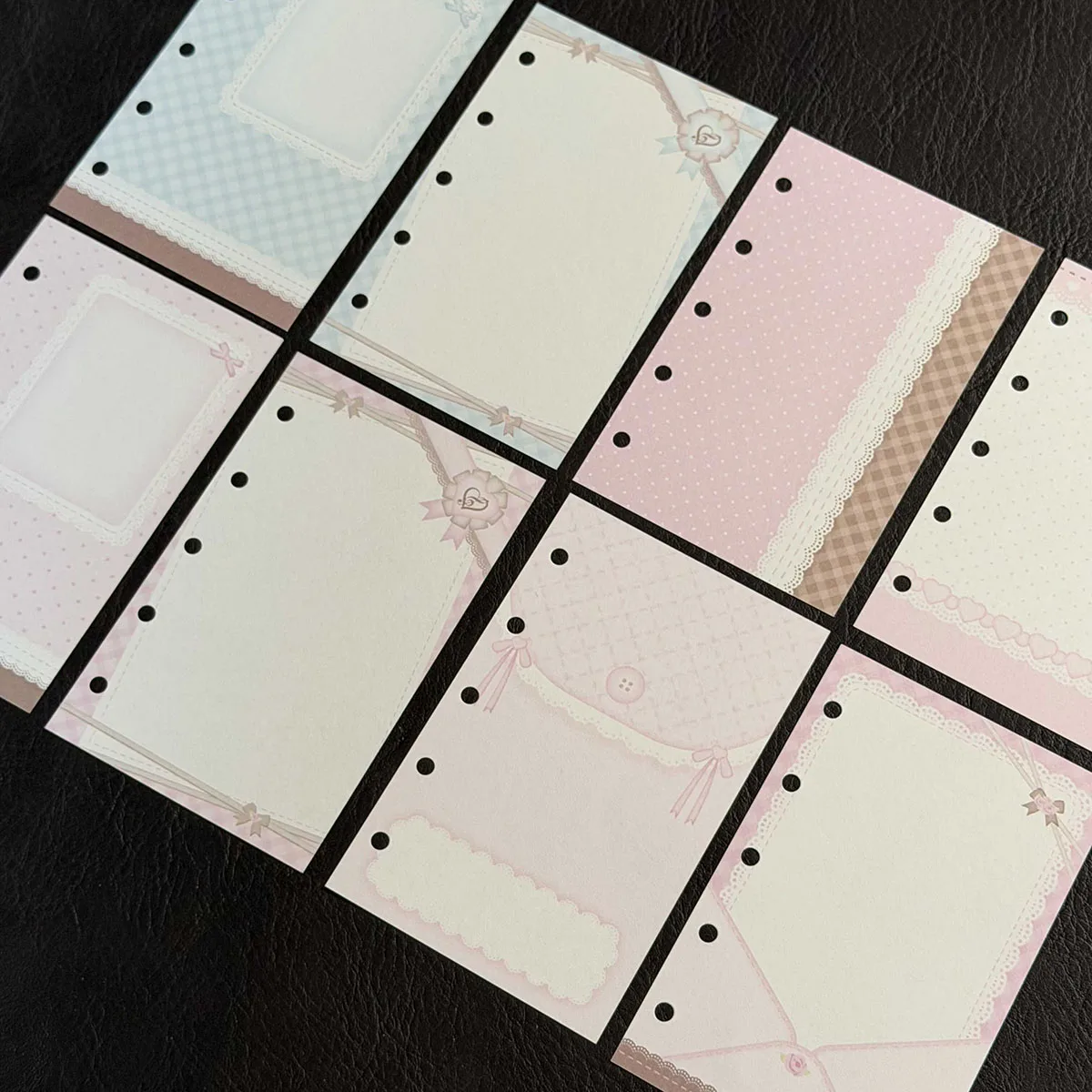 A7 M5 Loose Leaf Refill Pages 48 Sheets 8 Designx6 Paper Insert for Planner Lace Floral Kawaii Scrapbook Journaling Stationery