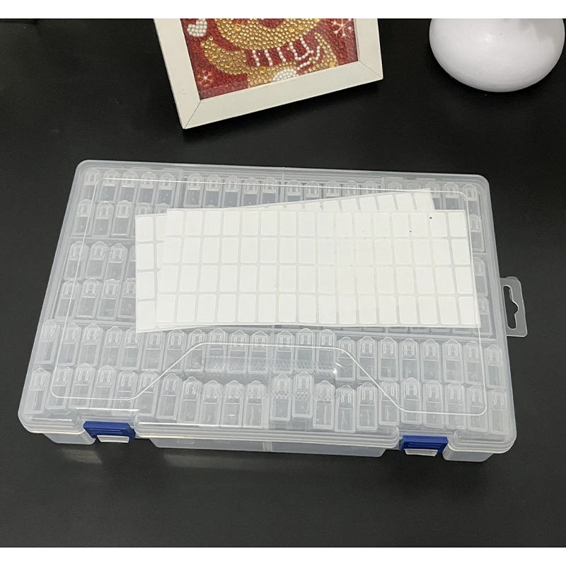 

1 Set of 124 Compartments Storage Box Set, Diamond Painting Accessory Storage Container, DIY Handicraft Tool Jewelry Bead Mini S