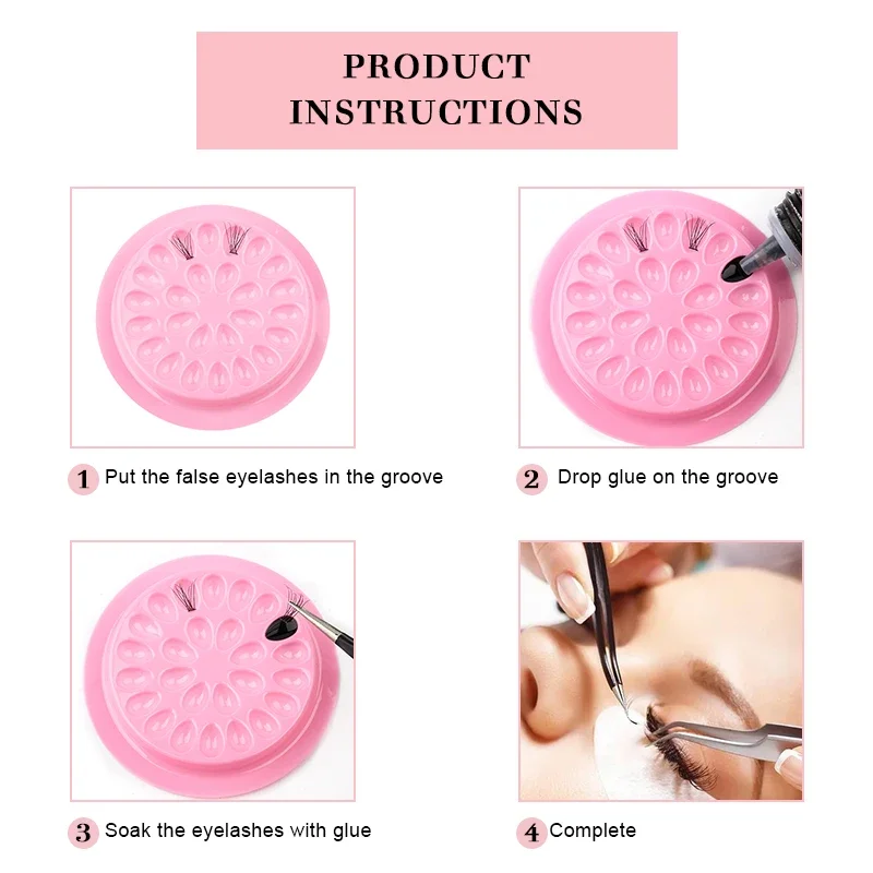 2/5/10/20/50/100Pcs Glue Gasket Eyelash Glue Pads Holder Adhesive Pallet Graft Lashes Wholesale Makeup Tool Eyelash Extension