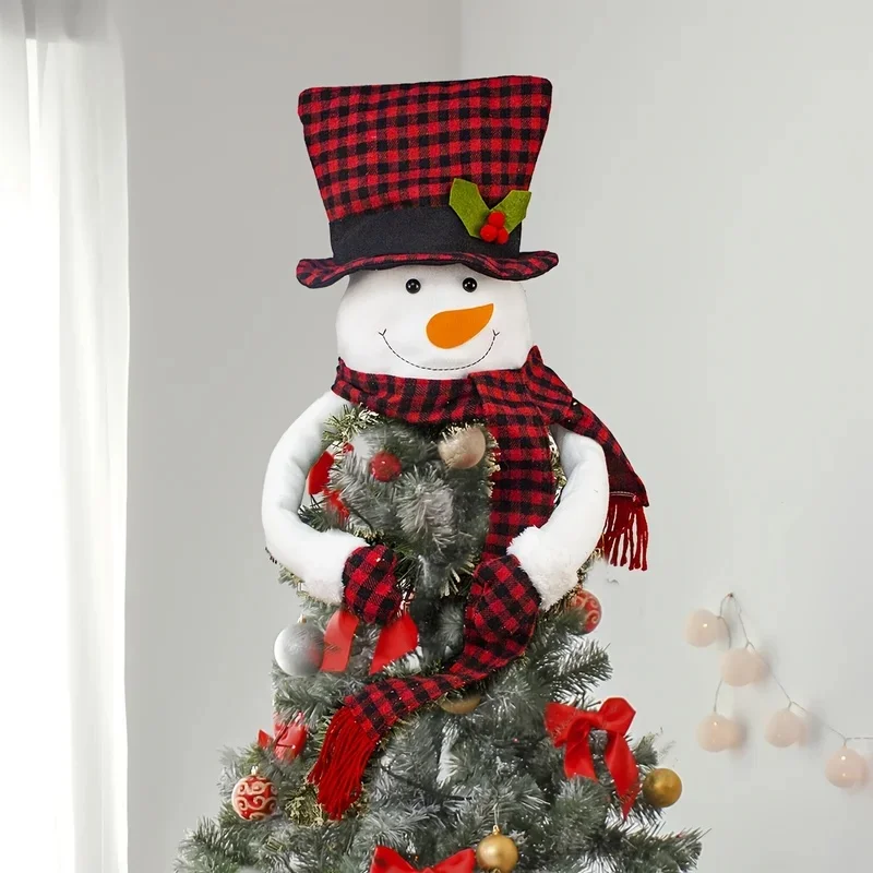Christmas Decorations Santa Claus Snowman Tree Topper Hanging Ornaments Holiday Seasonal Vintage Traditional Ornaments