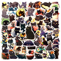 10/50/100pcs Cute Cartoon Black Cat Stickers Toy DIY Scrapbook Bike Phone Luggage Skateboard Laptop Car Decals Sticker