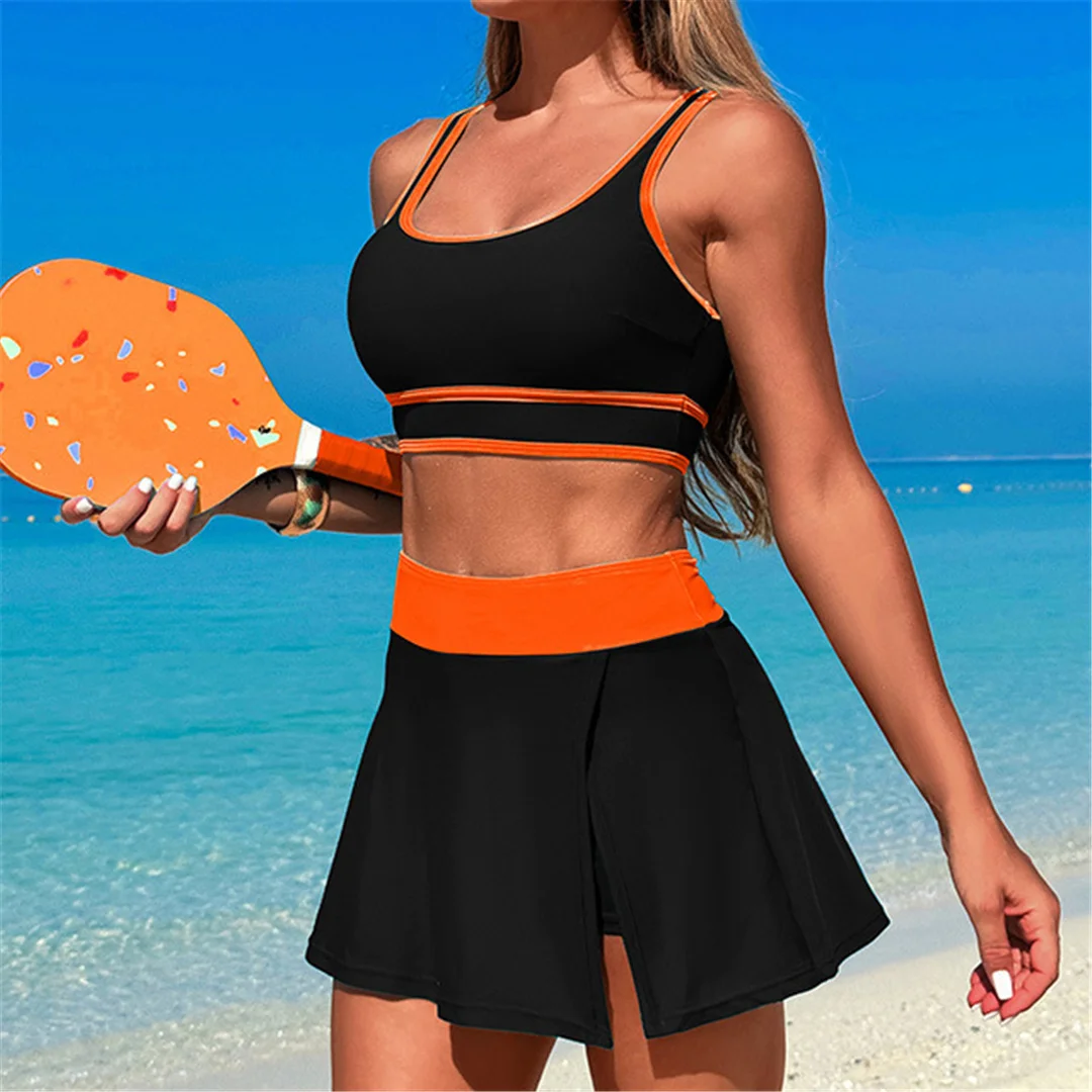 S - XL, 10 Farben, zweiteiliger Badeanzug für Damen, hoch geschnittener Bikini, zweiteiliges Bikini-Set, Damen-Badebekleidung, Badeanzug, Schwimmanzug V6998 – Detail 6