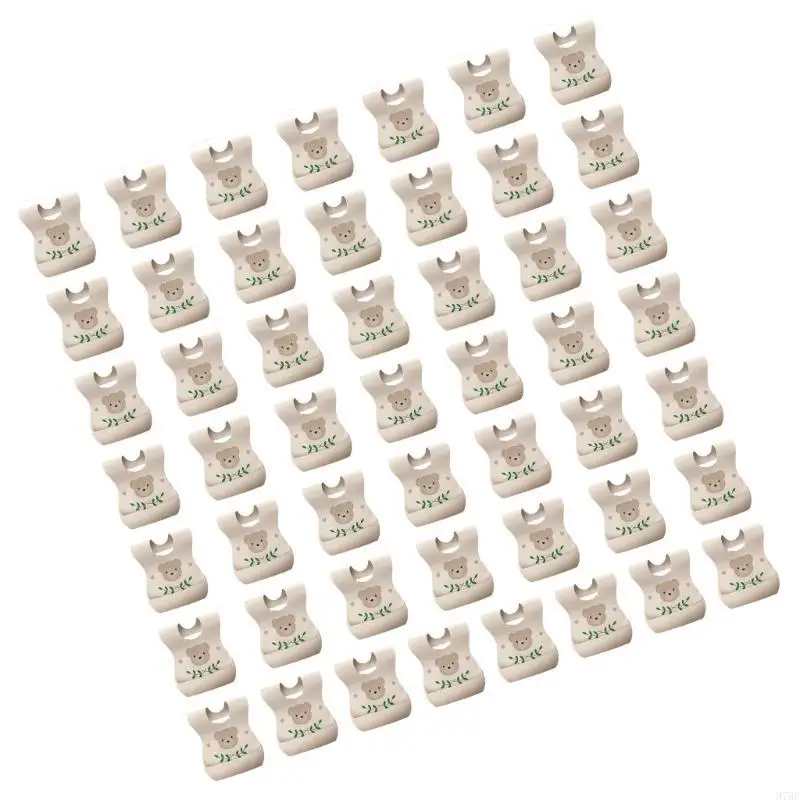 

97BE 50pcs Infant Bib Bear Pattern Easy Clean Baby Bib Comfortable Providing Comfort & Convenience For Active Families