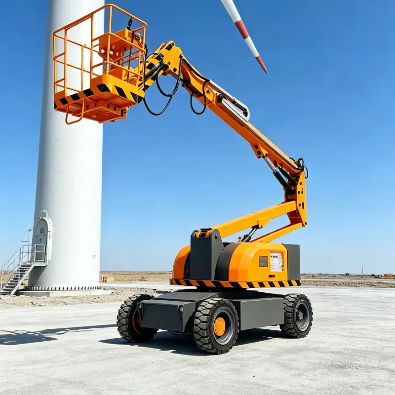 Customized Self Propelled Boom Lift Folding Aerial Platform Cherry Picker Lift Hydraulic Boom Lift Mobile Unit