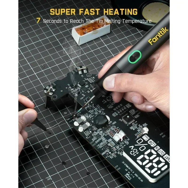 Fanttik T1 Max Cordless Soldering Iron with Fast 7 Second Heating and Auto Sleep Function