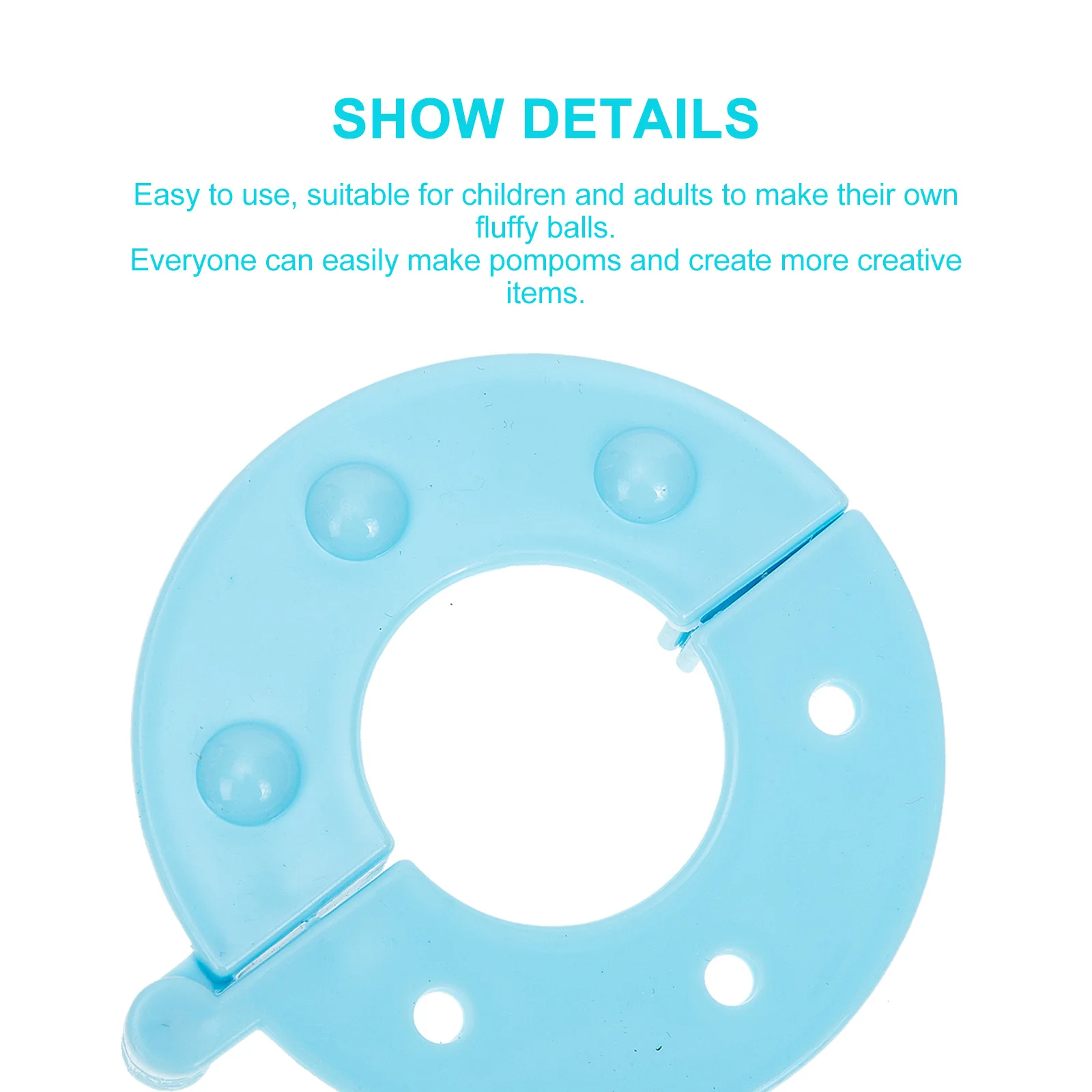 16 قطعة صانع كرات الغزل اليدوي صانع بوم بوم أداة متماسكة سهلة للهدايا الإبداعية وديكورات الجدران صانع كرات الغزل اليدوية