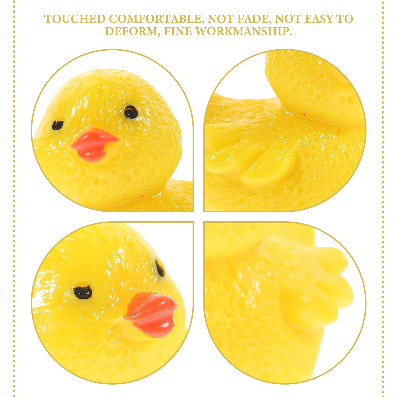 

10 Pcs Resin Duck Miniatures Kids Garden Decoration Bright Colors Yellow Resin Mini L nament Miniature Garden Accessories