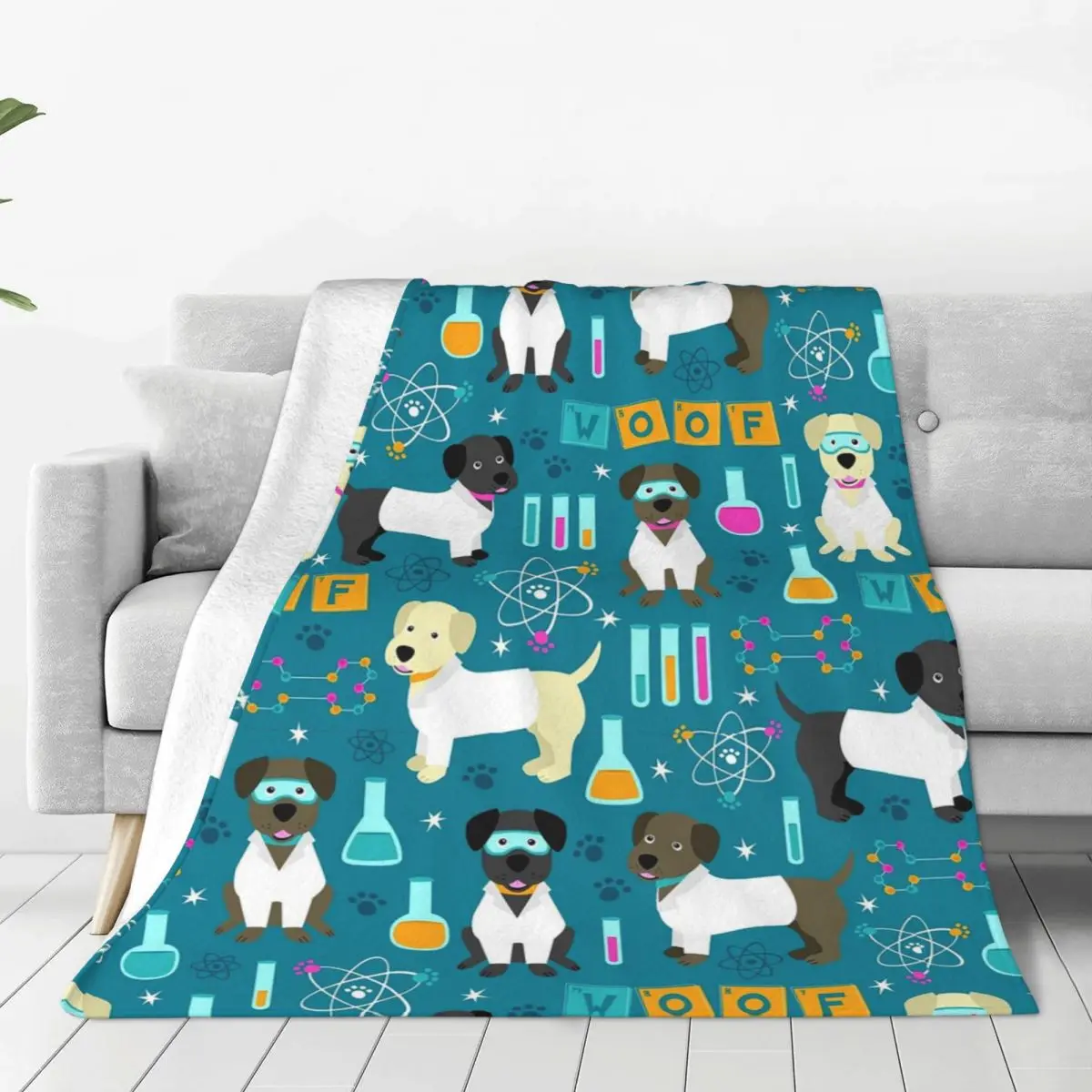 Lab Assistants Blanket Fleece Breathable Sofa Throw Blankets For Home Bedroom Outdoor Throws Bedspread Quilt