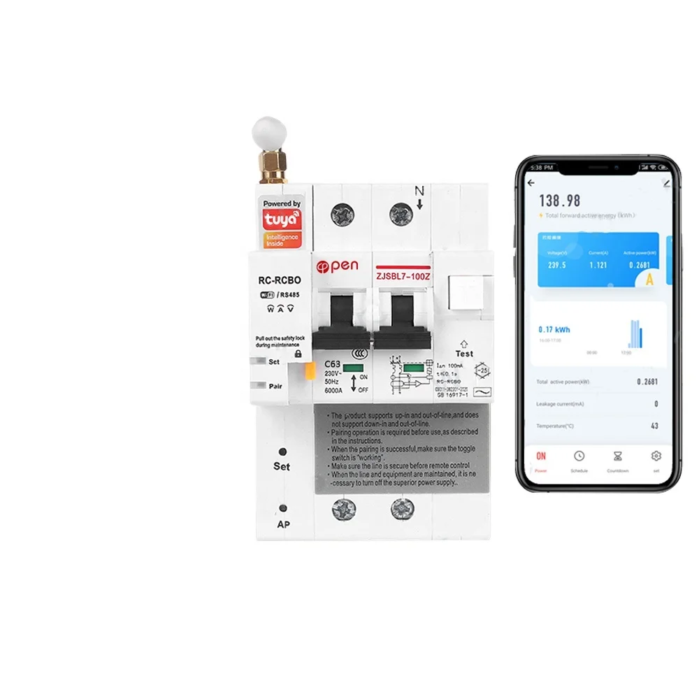 2P 3mod Single Phase Ewelink WiFI Energy Monitoring Circuit Breaker With Amazon Alexa And Google Home