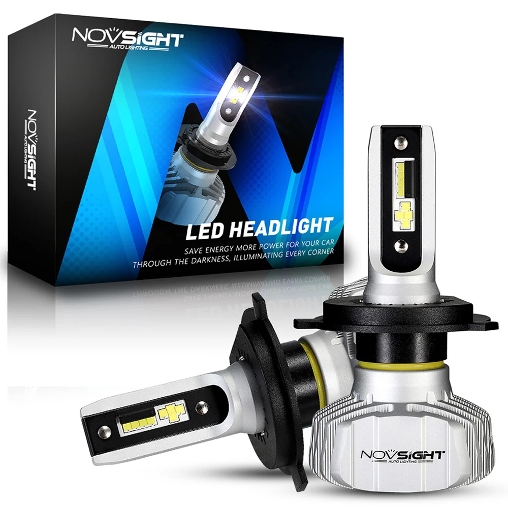 NOVSIGHT Motocycle LED Headlight H7 H4 Moto Headlamp 10000LM 6500K 12V 24V Led Lights Headlamp Fog Light Bulbs Headlight For Car