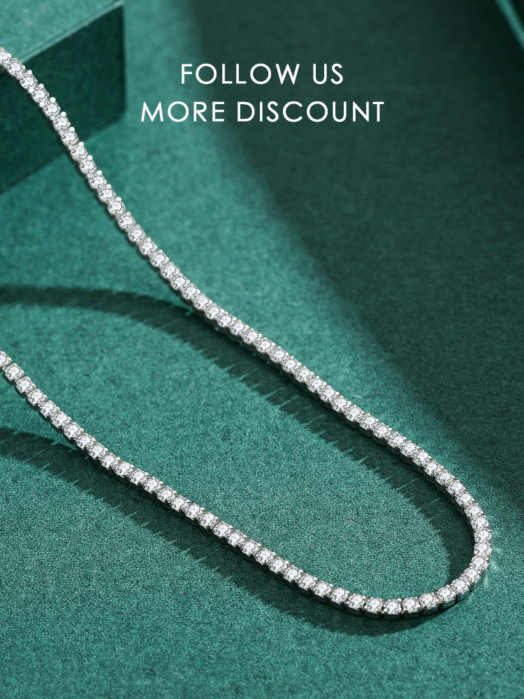 Modian Genuien 925 Sterling Silver olśniewający przezroczysty CZ Choker naszyjnik dla kobiet prezent regulowany łańcuszek pudełkowy oryginalna piękna biżuteria — zdjęcie 2
