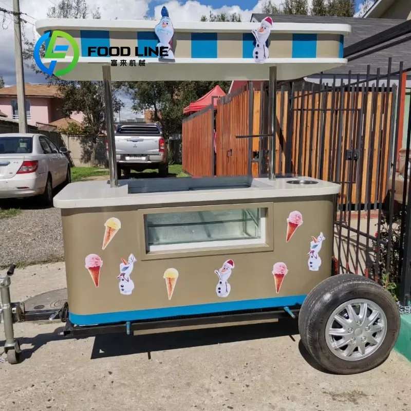 

Customized Hot Sale Soft Serve Ice Cream Cart Commercial Mobile Bike Vending Cart for Outdoor Street Business