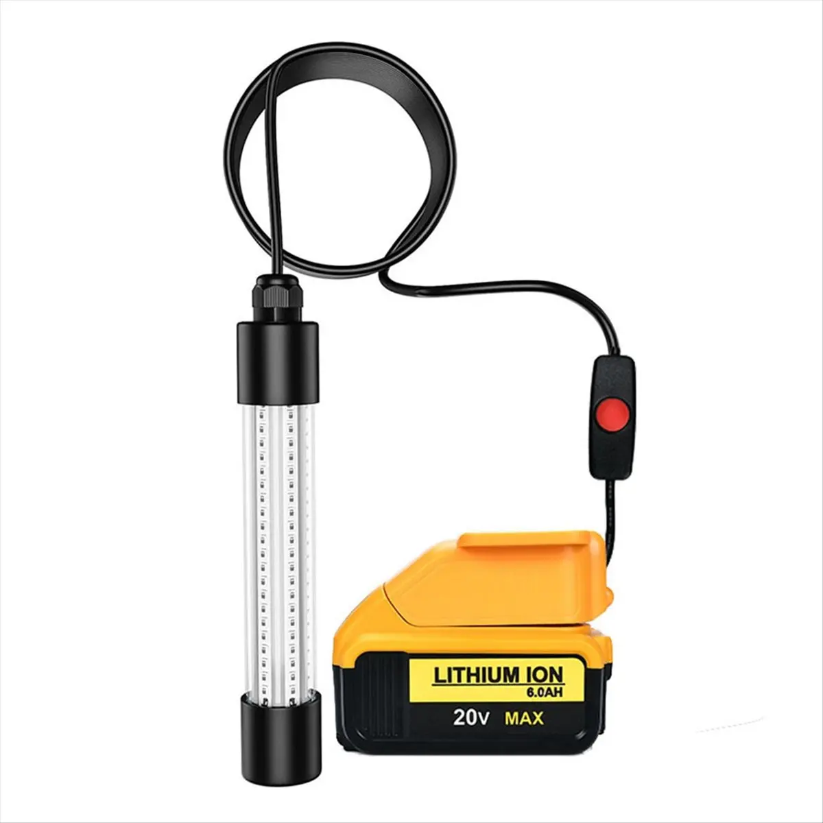SWXF 13V LED Fishing Light 126 Lamp Beads Waterproof Fish Finder Lamp Attracting Bait Fishing Light for 20V Battery
