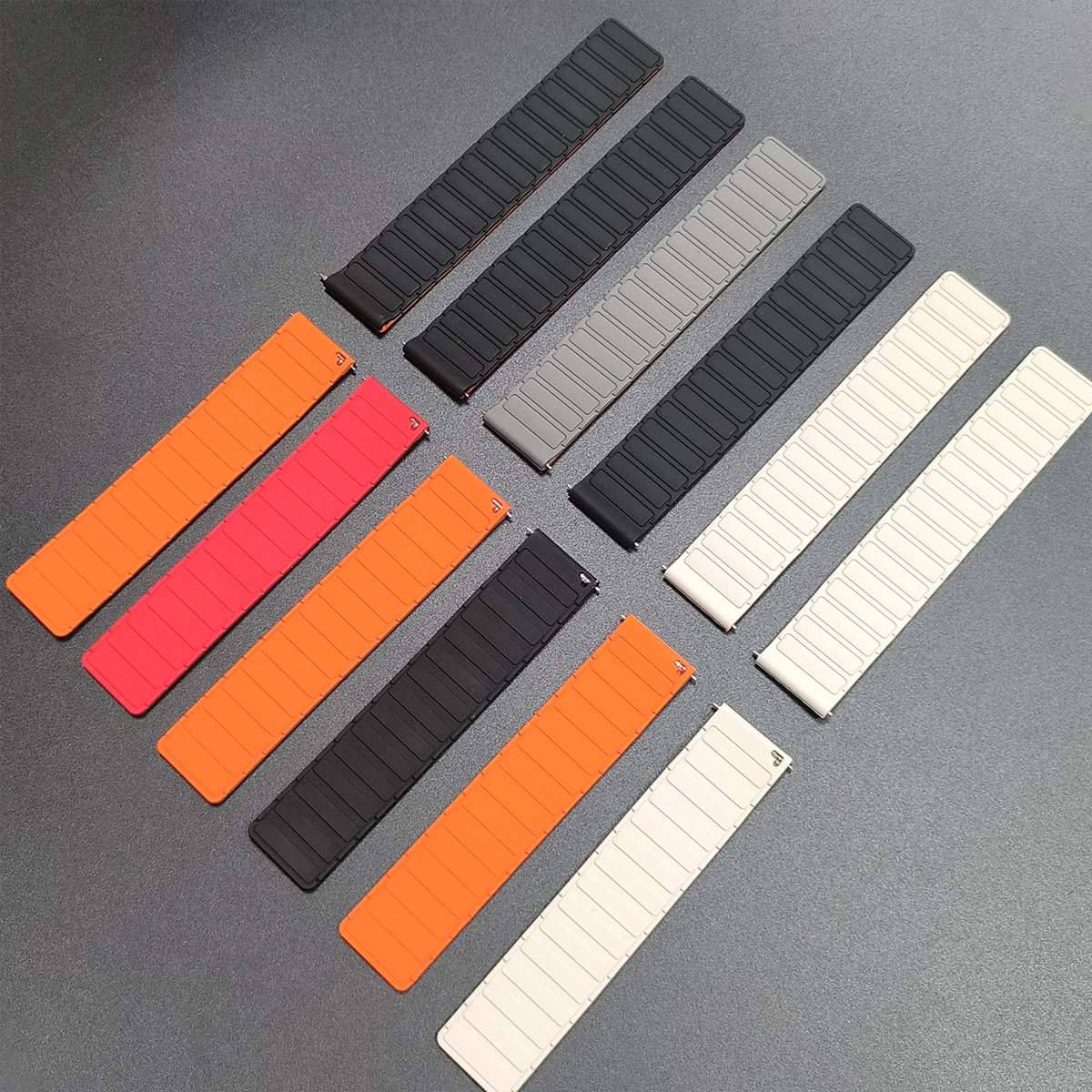 Redmi Watch 5 Active/Lite、Mi Watch Color 2/S4/S1 Pro対応 22mmシリコン製マグネット式交換バンド/ループバンド スポーツアクセサリー