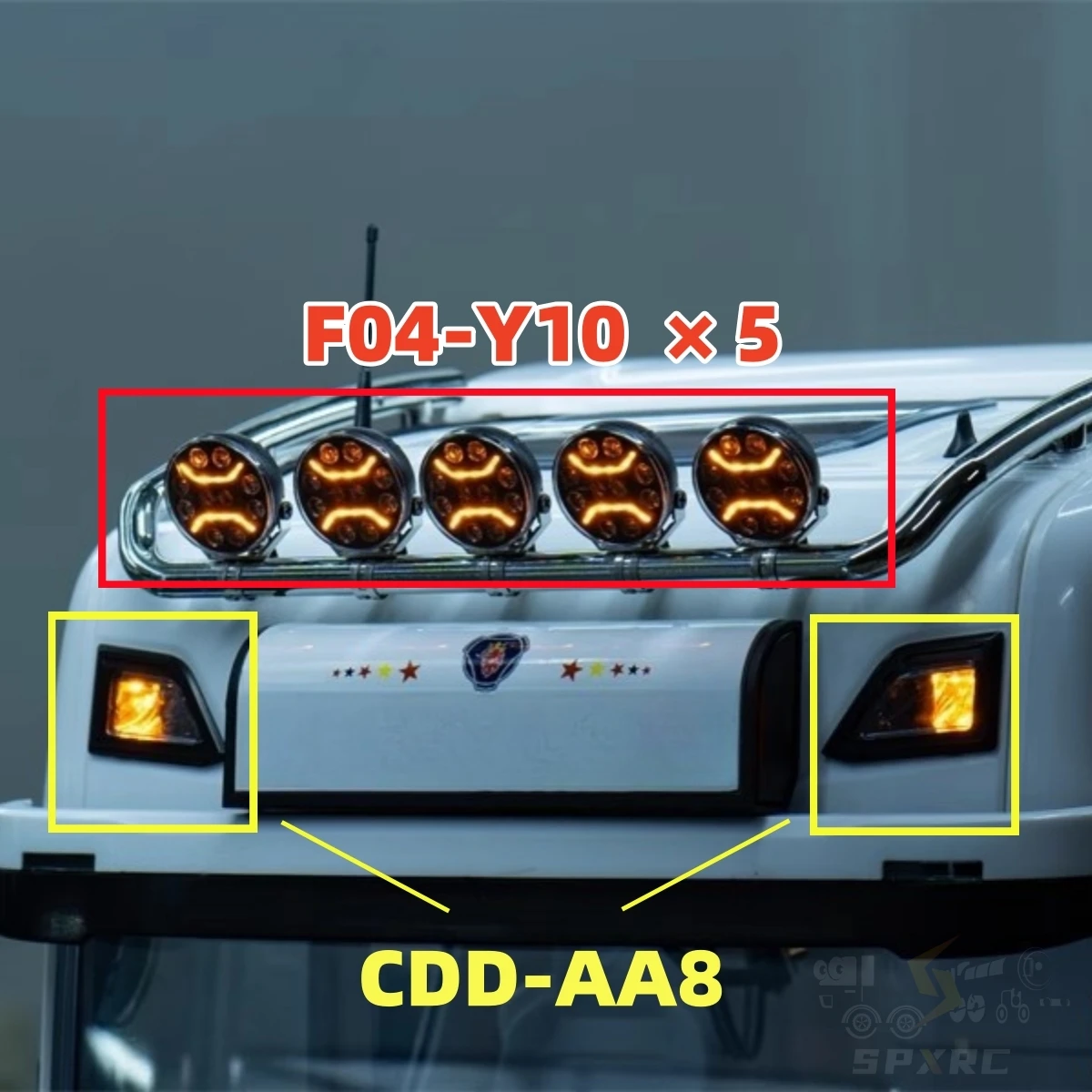 

Cdd-AA8 F04-Y10 KZQ-F10 Lamp Module Expansion Board Lighting system Juwuba Lamp Group Lamp Control Host For RC Scania770s