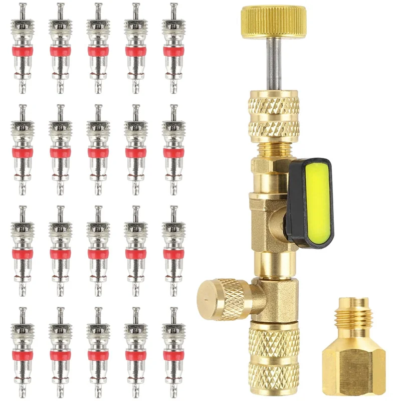 Valve Core Remover Installer Tool Dual Size 1/4" & 5/16" SAE Valve Core Remover/Installer Tool Kit Valve Core Removal Tool-A08Q