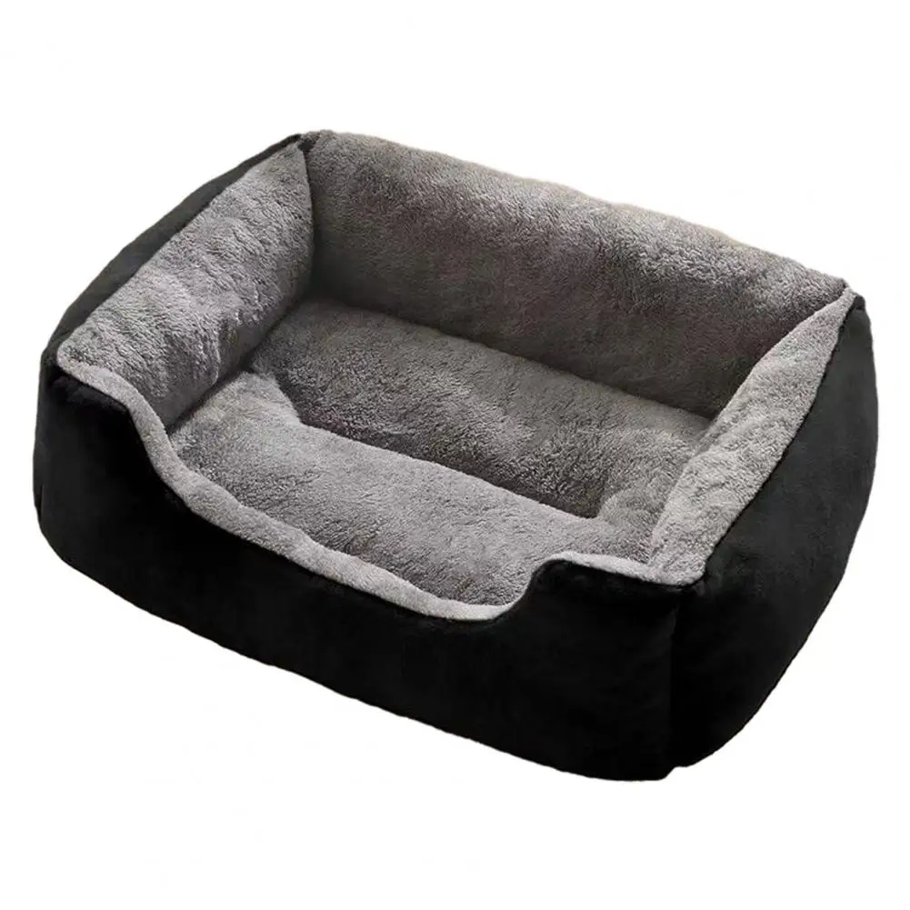 Supportive Bed for Kitten Neck Rectangular Plush Cat Bed with Anti-slip Bottom Cozy Washable Pet Lounge for Small for Puppies