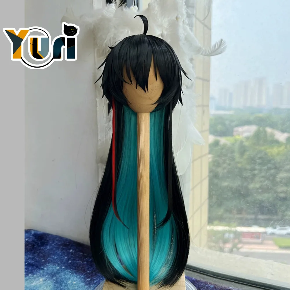 BJD Doll Use Game Honkai ： Star Rail Dan Heng Black Green Red Wig Cosplay 1/3 1/4 BJD Wig Hair Handmade Anime Gift C