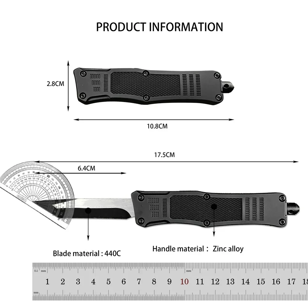 MICR 616t Combat Troo Pocket Knife 440C Blade Zinc Alloy Handle Tactical Gear Multi Knives Outdoor Camping Hunting EDC Tools