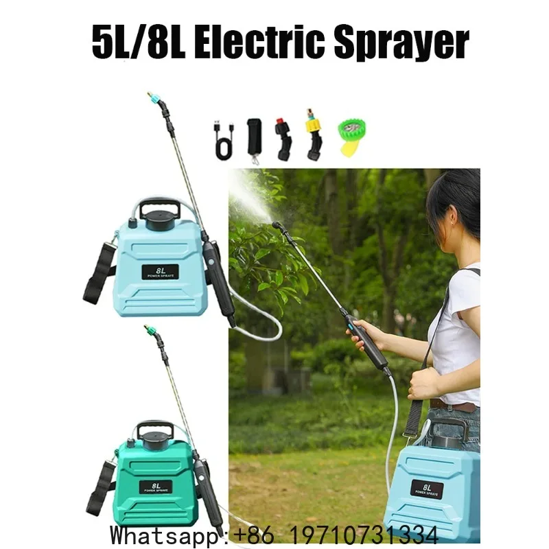

5L/8L Electric Sprayer Equipped with 3 adjustable nozzles Plastic backpack sprayer Garden Irrigation Sprayer Plant Agricultural