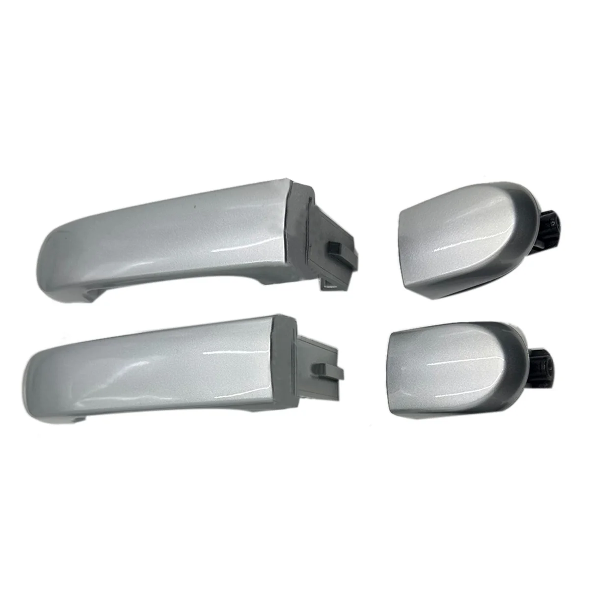 1Pair Front Outside Outer Exterior Door Handle 80644-EL12A 82641-EL12A for Nissan Versa 2007-2012 Puller FL+FR Silver