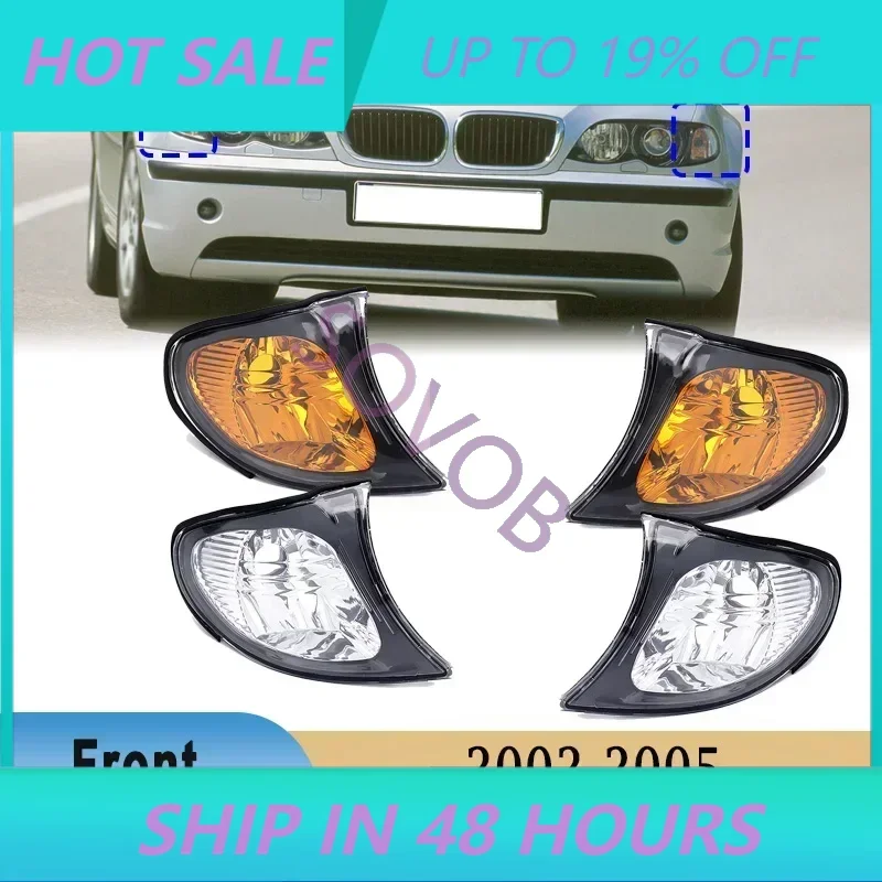 SOVOB Front Corner Light Parking Turn Signal Light For BMW 3 series E46 4-door 318i 320i 325i 330i 2002-2005 (Without Bulb)