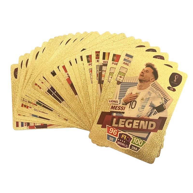 Euro Football Cards Letters Soccer Cards Gold Black Color Colored 110Pcs Limited Edition Signature Series Trading Child Fan Gift