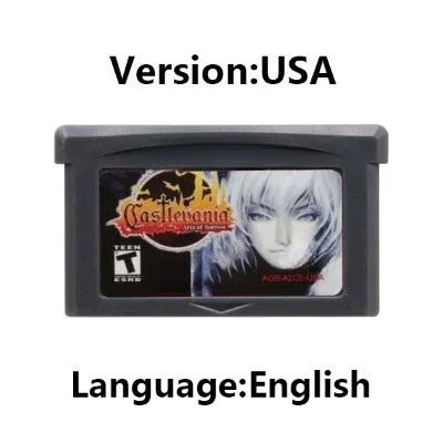 Castlevania Series GBA Game Cartridge 32 Bit Video Game Console Card  Asia of Sorrow Dissonance Circle of The Moon for GBA/NDS