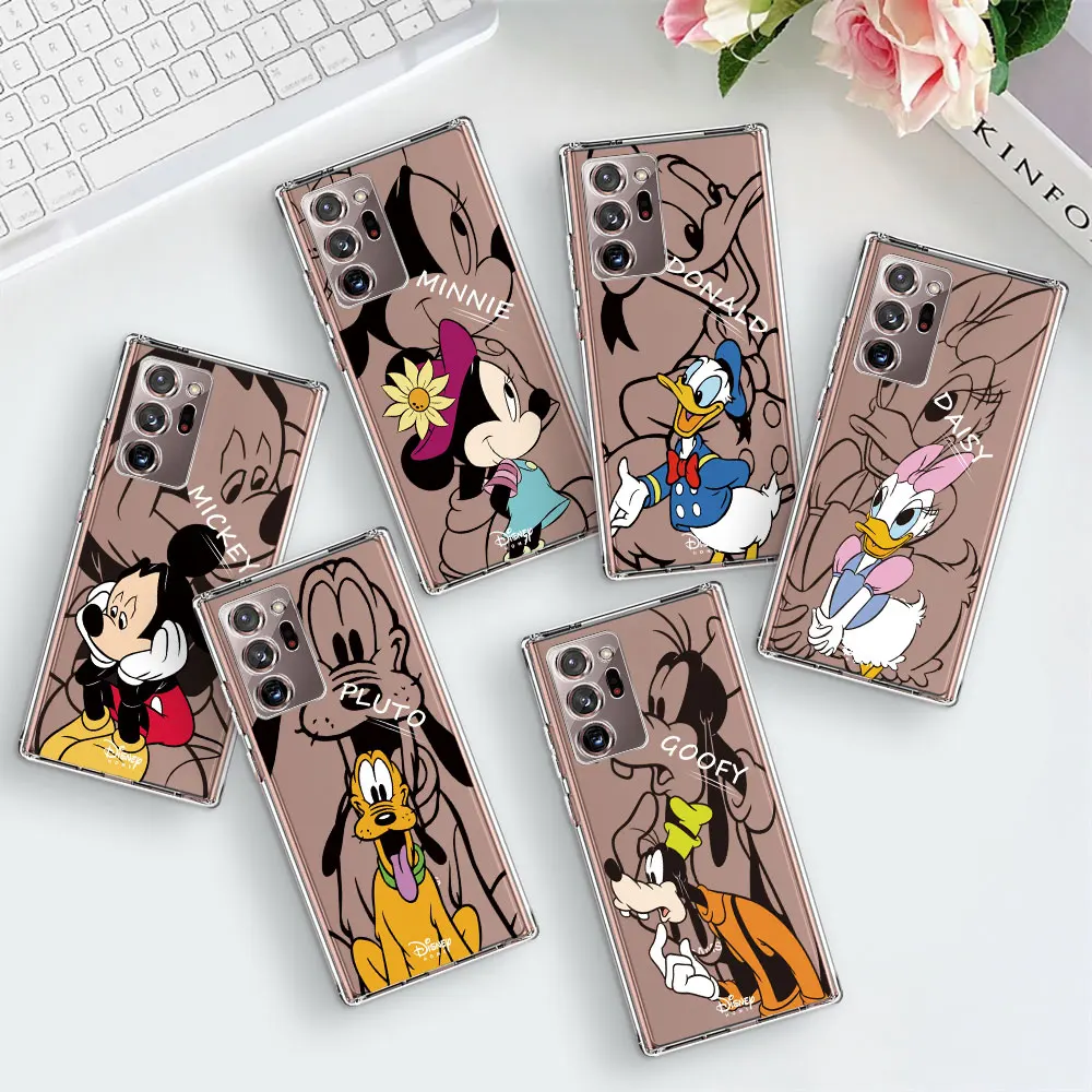 Disney mickey e casa maravilhosa caixa do telefone para samsung galaxy note 9 10 plus 20 ultra 5g 8 10 lite, caso macio tpu, j4 j6 2018