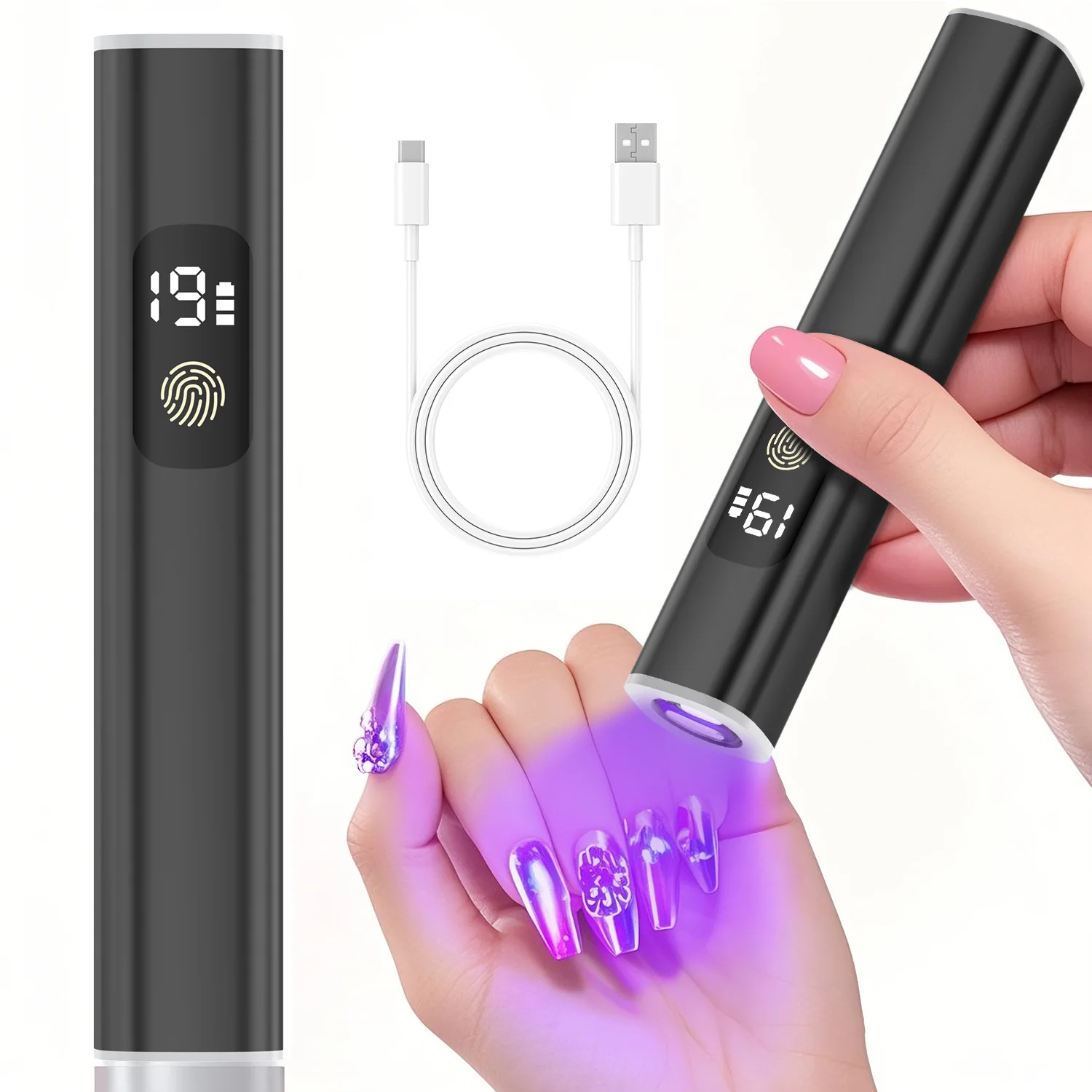 

Ручная УФ-светодиодная лампа для ногтей, сушилка для ногтей, лампа для гель-лака, перезаряжаемая быстросохнущая маникюрная машина, маникюрный салон