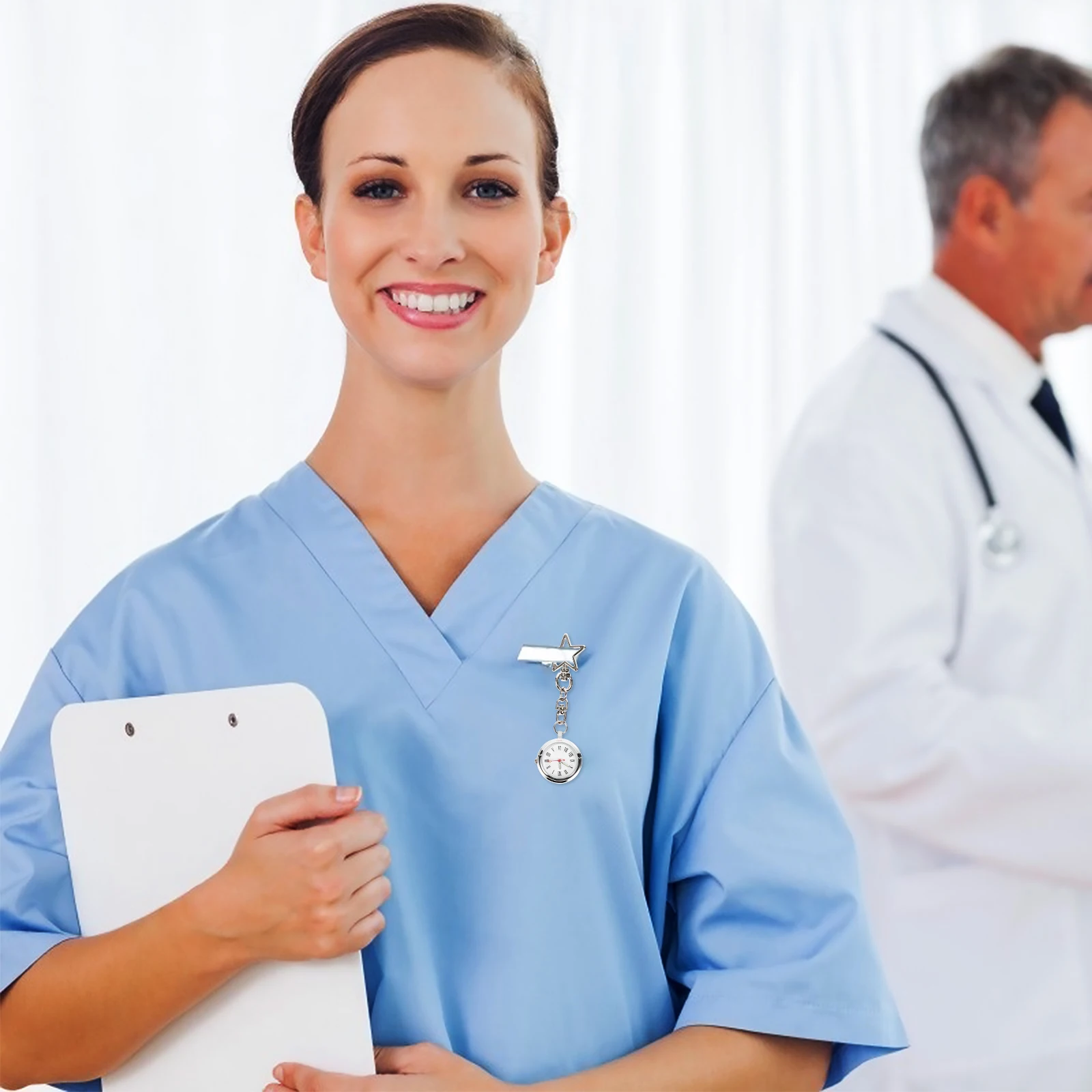 

Nurse Pocket Watch Nurses Fob Number Watches for Male Medical Women Alloy Nursing Student Hanging