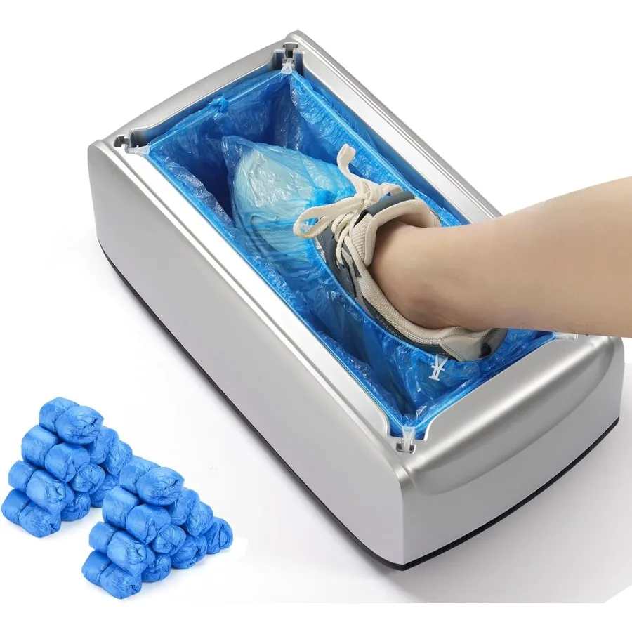 

Automatic Shoe Cover Dispenser with 200pcs Disposable Shoe Covers for Indoor Events Easy to Use Design Suitable for Sizes Up to