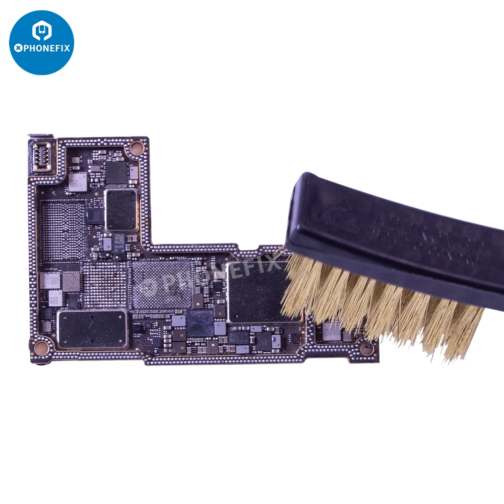 Anti-Static Brush Esd Safe Nylon Cleaning Brush Black Non Slip Handle PCB Rework Dust Brush for Mobile Phone Repair Soldering