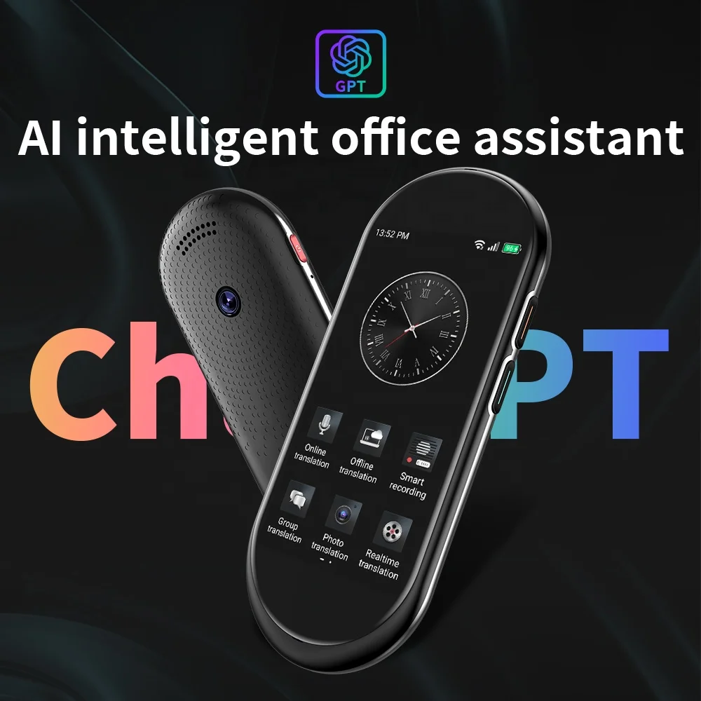 Newest 4G SIM Voice Translator Chat GPT Travel Business Interpreter Machine Offline Instant Translation Translator VORMOR A10