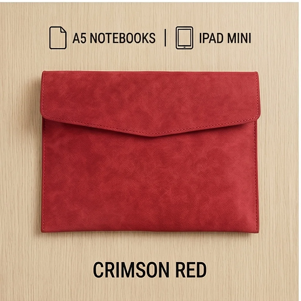 Picture 4: Simple Retro A5 Leather Briefcase Thick Waterproof Design Portable Large Capacity Business Document Storage Bag