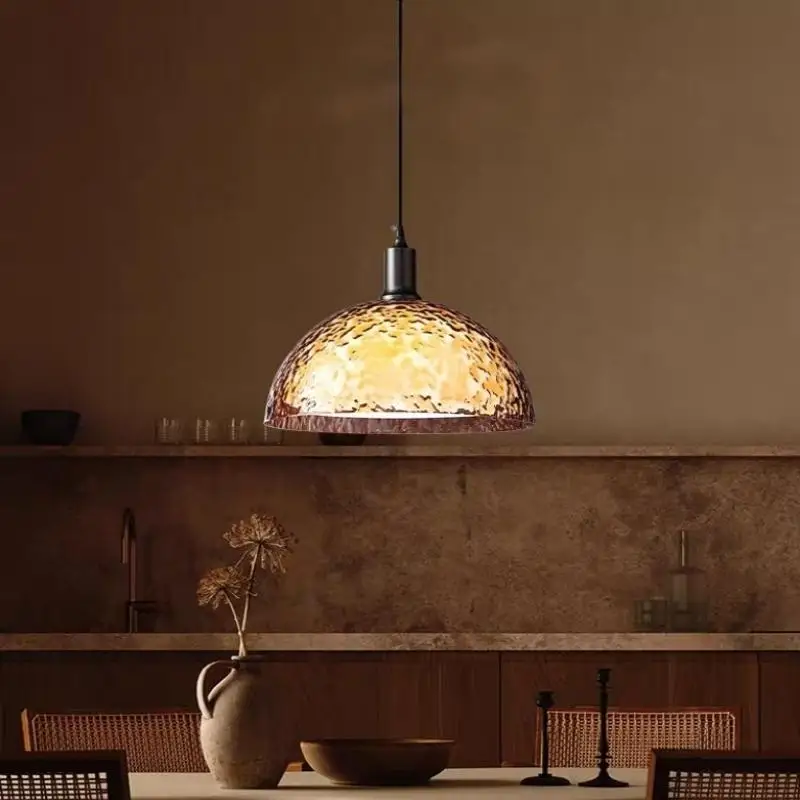 

Modern Rotundity Clear/Brown/Gray Ripple Acrylic Pendant Lights Nordic Living Room Restaurant Bedroom Kitchen LED Hanging Lamps