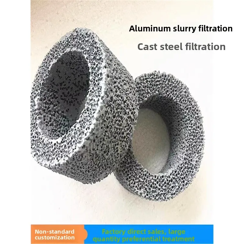 Custom SiC Foam Ceramic Filter Round 100 High Temp Resistant for Aluminum Steel Casting