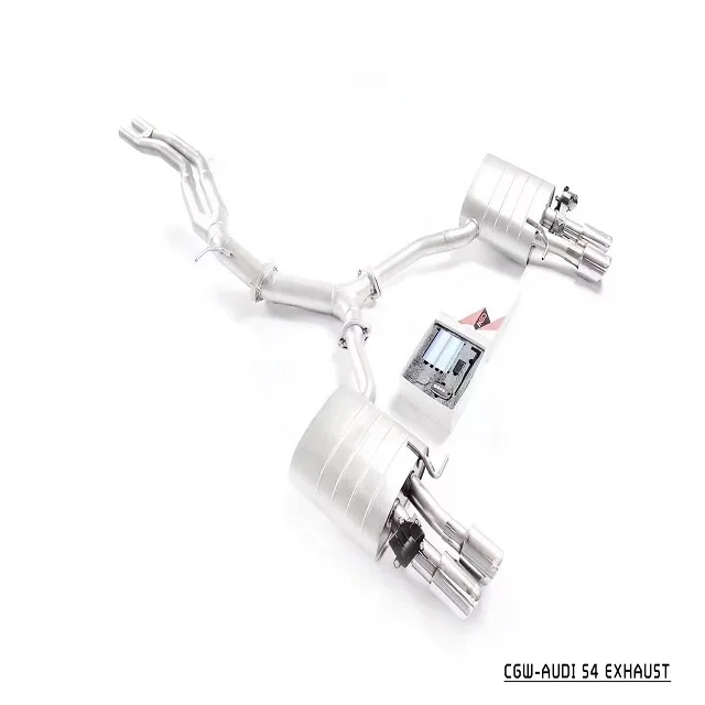 

China Manufacturer Car Parts Stainless Steel 304 Muffler And Front Pipe Valve Sound Exhaust System For S4 S5 B9 2017+
