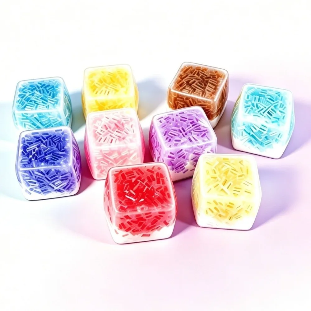 Crunchy Squeezed Cube Hand Relax Anxiety Relief Crackling Squishy Kneading Comfortable TPR Fidget Office Desk