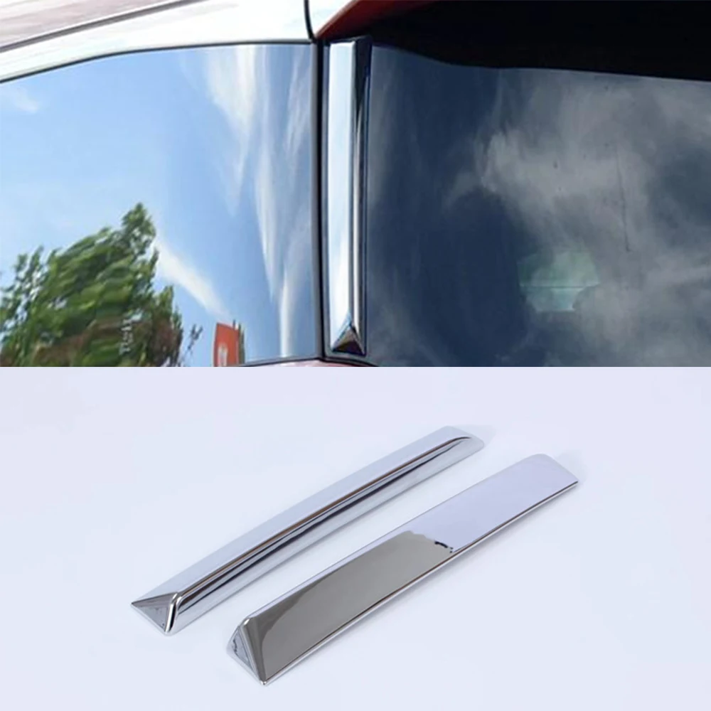 

For Toyota Alphard 2016-2021 Car Rear Window Side Pillar Decoration Strips Trim Exterior Auto Styling Moldings 2pcs