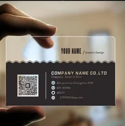 Customized 0.38mm business card printing, transparent plastic, transparent PVC business card