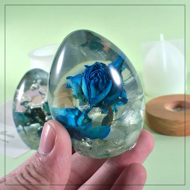 Egg Shaped Silicone Mold Mini Eggs Crystal Epoxy Resin Molds Easter Egg Candle Mousse Plaster Mould Home Decoration