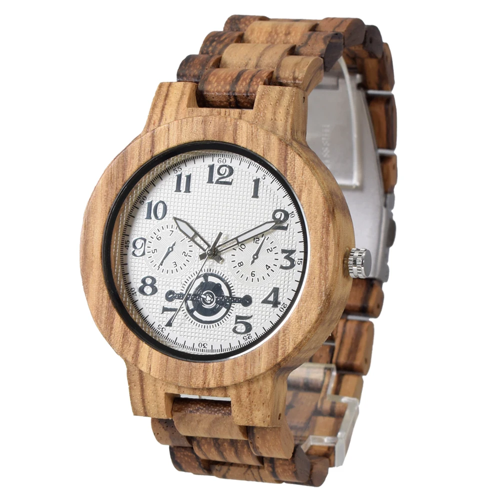 Minimalist Handmade Quartz Watch for Men Slim Round Body Lightweight Comfortable Analog Design