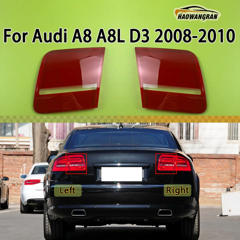

Rear Taillight Shell For Audi A8 A8L D3 2008 2009 2010 Car Rear Taillamp Glass Lamp Transparent Lampshade Shell Taillight Cover