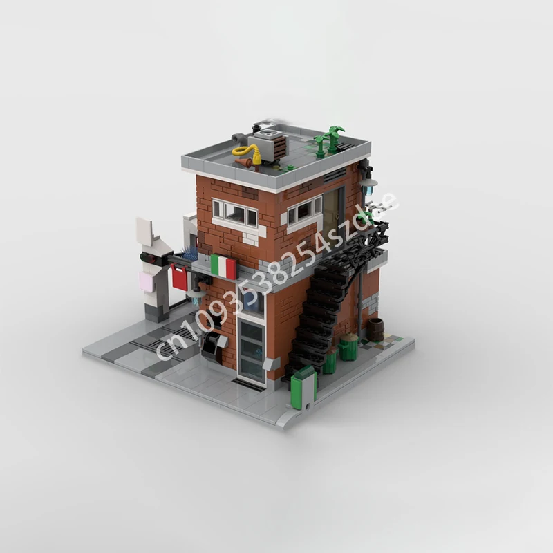 NEW 1109PCS Street View  Speed Champion Car Wash Modular Model Architecture Building Block Diy Education Assembly Kids Toy Gifts