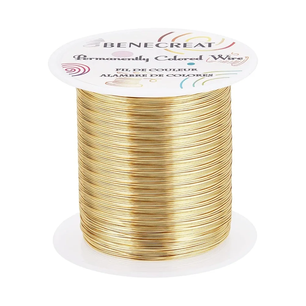 

26 Gauge 131 Yards Jewelry Beading Wire Light Gold Tarnish Wire for Beading Wrapping and Other Jewelry Craft Making kit