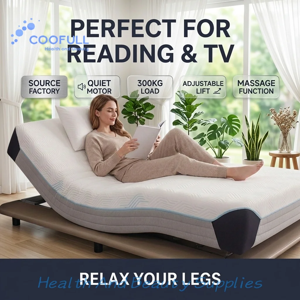 Coofull  Adjustable Massage Mattress Luxury Comfort Multi Massage Modes Silent Operation Custom Size for Elderly Care, OEM/ODM