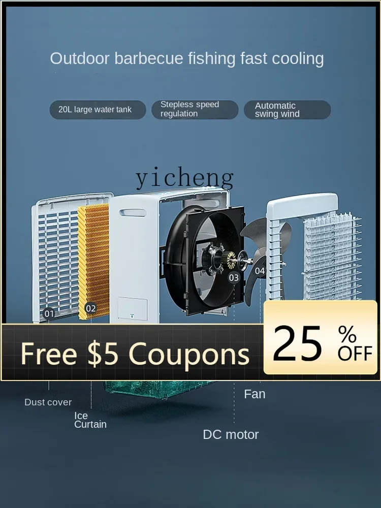 

ZC Outdoor Cooler Rechargeable Commercial Mobile Refrigeration Air Conditioning Fan Factory Water Cooling Cooling Fan